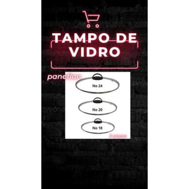 Imagem de Jogo de tampa de vidro temperado com borda inox para panelas - Paneflo