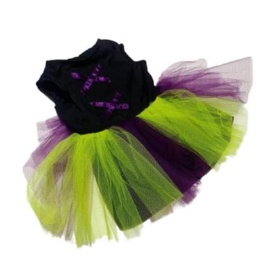 Imagem de Vestido para cachorro gato Bruxinha Halloween Animaliê, PP