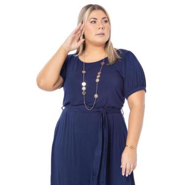 Imagem de Macacão Plus Size Irene - MISS MASY PLUS, XLG, Marinho, 34310