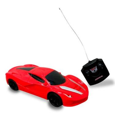 Imagem de Carro Carrinho Esportivo De Corrida Controle Remoto Vermelho Para Cria