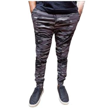 Imagem de calça jogger masculina branca lisa produto de ótima qualidade sarja e 