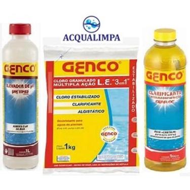 Imagem de Kit limpeza manutenção piscina acqualimpa 5 - genco