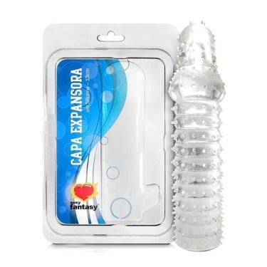 Imagem de Capa Expansora Anelada Nódulo  13 cm Silicone Transparente Sexy Fantas
