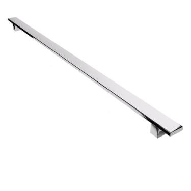 Imagem de Puxador Inox Para Porta De Madeira Vidro Um Lado Só 80cm - Cromoshop