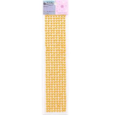 Imagem de Cartela de Pérola Adesiva 6mm - Amarelo - NYBC