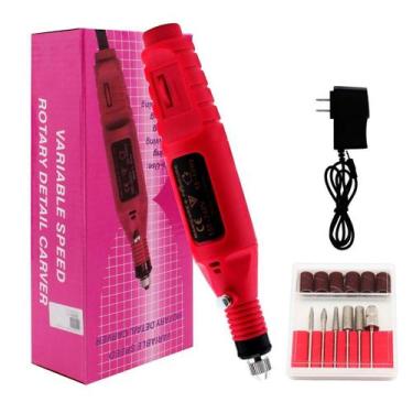 Imagem de Aparelho de Manicure Elétrico Rosa Recarregável Bivolt - BELLATOR