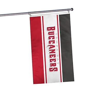 Imagem de Bandeira horizontal com logotipo do time NFL Tampa Bay Buccaneers unissex dupla face 9,5 x 12,7 cm, horizontal 9,5 x 1,5 m, tamanho único
