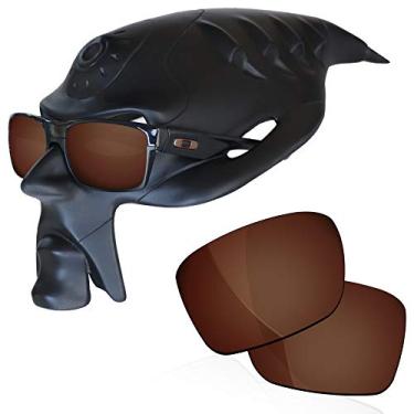 Imagem de RockShell Lentes polarizadas de reposição para óculos de sol Oakley TwoFace OO9189 - marrom mogno