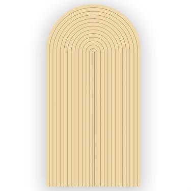 Imagem de Capa Para Painel Romano Modelo Ripado e Liso em Tecido Helanca Premium com Elástico Veste Fácil (Bege Ripado)