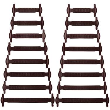 Imagem de YIIOCCC Cadarços sem amarrar para crianças e adultos elásticos de silicone elástico sem amarrar cadarços