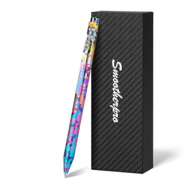 Imagem de SMOOTHERPRO Bolt Action, caneta esferográfica de titânio com tinta preta, compatível com refis Pilot G2 para escrita, diário, compatível com canhotos