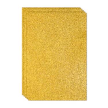 Imagem de PATIKIL Folha de espuma EVA brilhante amarela com glitter, 11,8 x 7,9 polegadas, 2 mm de espessura, feltro de glitter EVA brilhante para projetos de artesanato, 5 peças