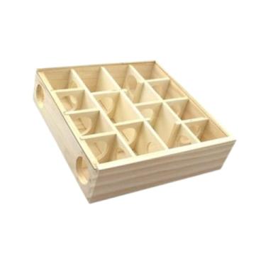 Imagem de IEUDNS Hamster brinquedo labirinto hideout hamster hideout exploração jogando hideaway cabana recipiente caixa de escavação playground