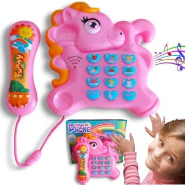 Imagem de Brinquedo Musical Bebe TELEFONE ABELHA UNICORNIO infantil kids com luz e som MUSICAS piano BANDINHA didático educativo interativo TELEFONINHO ANIMAIS CELULAR TECLADO 12 teclas (UNICÓRNIO)