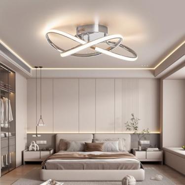 Imagem de Luminária de teto com design de trevo Luminária de teto regulável com controle remoto para quarto Sala de estar Sala de estudo Quarto de bebê infantil Escritório (Cromar)