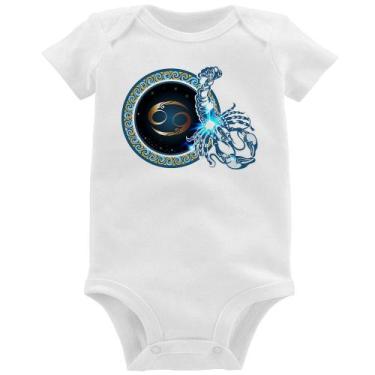 Imagem de Body Bebê Signo Câncer Astrologia - Foca na Moda, Branco, G