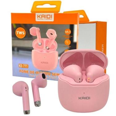 Imagem de Fone Bluetooth (Sem Fio) Kaidi tws Smart Touch V5.1 Kd-771 , Rosa