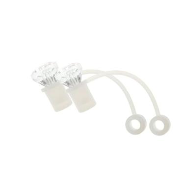 Imagem de 2 peças de tampas de palha de diamante para copo Stanley, tampas de silicone para acessórios de copo Stanley, capa de ponta de canudo de 10 mm, capa protetora de canudo à prova de poeira para garrafas