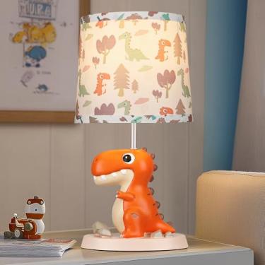 Imagem de Hamucd Luminária De Cabeceira De Dinossauro Simples Para Decoração De Quarto Infantil, Luminária De Mesa De Cabeceira De Berçário Para Meninos E Meninas, Luminária De Mesa Fofa Para Sala De Jogos, 1