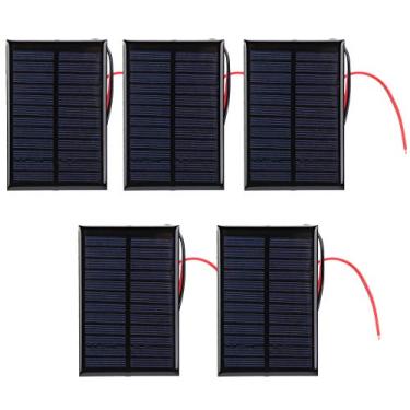 Imagem de Painel Solar de 5pcs 6v0.6w Placa Celular Epóxi, Célula Solar de 2 Mm, Alta Eficiência de Conversão, Material de Polissilício DIY