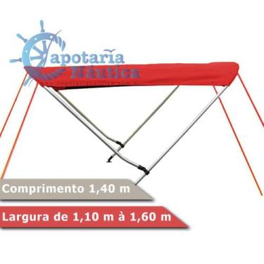 Imagem de Capota Toldo Nautico 2 Arcos Para Lanchas, Barcos de Aluminio e Botes 