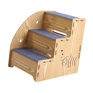 Imagem de IEUDNS Escada de cão de estimação escada de cão 3 degraus de suprimentos anti -deslizamentos portáteis escada de cachorro de rampa de estimação para cães