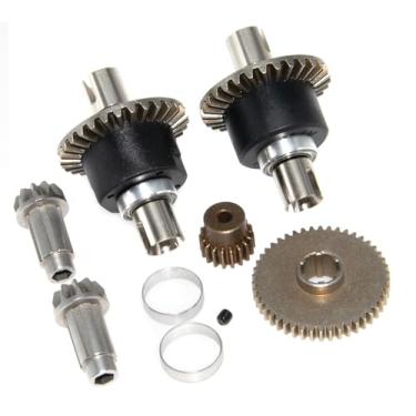 Imagem de LJXSZ Engrenagem diferencial compatível com 1/16 SCY Part 16101 16102 16103 16201pro Rc Car Steel Diff Motor Gear Upgrade(preto)