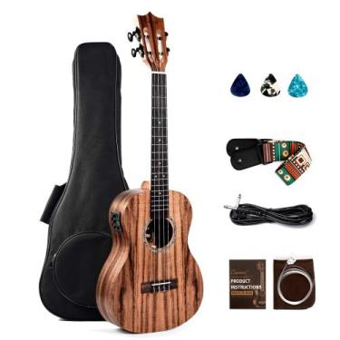 Imagem de Ukulele Barítono Elétrico-Acústico Caramel CB207 - Madeira de Acácia