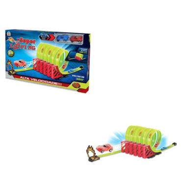 Imagem de Pista Super Looping Com 2 Carrinhos De Fricção - Braskit