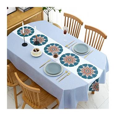 Imagem de Toalha de mesa impermeável para festa de aniversário de casamento, toalha de mesa retangular, mesa de jantar em casa, decoração de mesa de centro (cor: 7 especificações: 140 x 180 cm)