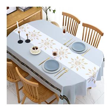 Imagem de Toalha de mesa impermeável para festa de aniversário de casamento, toalha de mesa retangular, mesa de jantar em casa, decoração de mesa de centro (cor: 11 especificação: 140 x 180 cm)