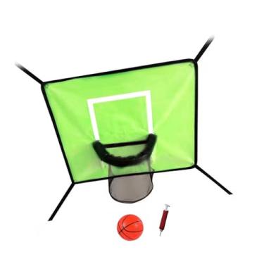Imagem de Dynwave Trampoline Basketball Hoop Basketball Stand Golet Outdoor Game para crianças de trampolim para crianças para todas as idades, Verde