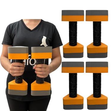 Imagem de Kit 2 Pares de Halteres Hidroginástica Em EVA 1 A 2 Kg DF4011-CZ Cinza/Laranja Dafoca Sports
