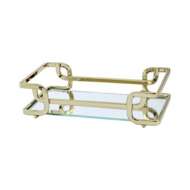 Imagem de Bandeja hara luana dourada 37x57 cm