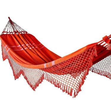 Imagem de Rede Grande De Dormir Para Casal King 4,70m Várias Cores Cor: laranja