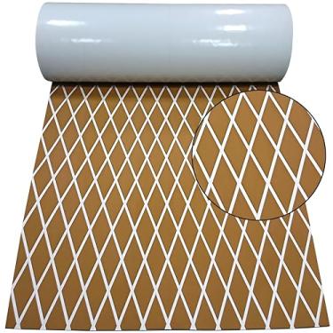 Imagem de LFYZYDSS Piso de barco, espuma vinílica acetinada, decking autoadesivo de teca sintética, plataforma marítima, tapete antiderrapante para deck, iate, barco, pesca, barco, prancha de surf, 260 cm/240