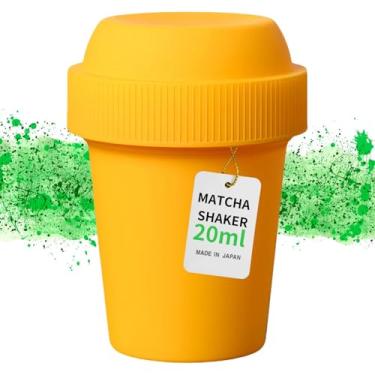 Imagem de Coqueteleira Matcha amarela – Louça tradicional | Agitação rápida e fácil de 11 segundos | Capacidade de 50 ml com lâminas de mistura | Feito à mão no Japão
