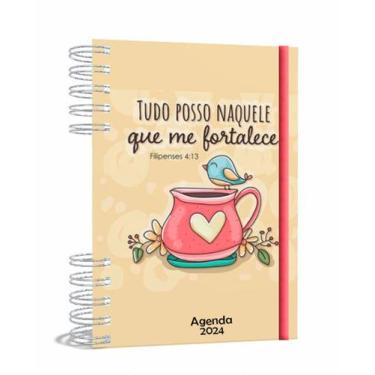 Imagem de Agenda Gospel Cristã 2024 - aquele que me fortalece - A5 2024 - Um Ver