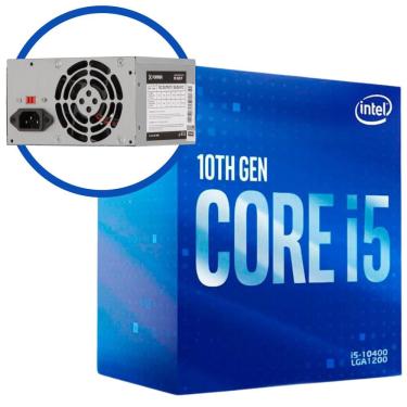 Imagem de Processador Alto Desempenho Intel Core I5-10400F Com 6 Núcleos 12 Threads Lga 1200 12Mb Para Pc Gamer + Fonte atx 200W Fortrek