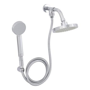 Imagem de Ducha Parede Quadrada Cromada Eden Com Chuveirinho - Docol