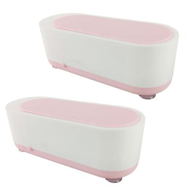 Imagem de Limpador Ultrassonico Acessorios Kit 2 unidades Oculos Joia Anel Pincel de Maquiagem Multiuso Alta Frequencia Estojo Portatil