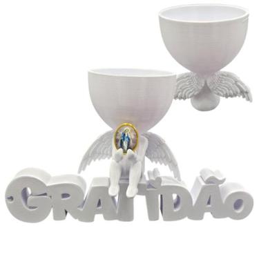 Imagem de Anjo Imagem Decoração Oração Nossa Senhora das Graças 3D - Point da Fe