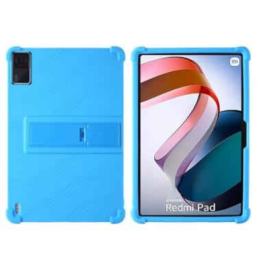 Imagem de QYiiD Capa para Xiaomi Redmi Pad WiFi 10,6 polegadas, capa protetora de silicone leve para crianças para Redmi Pad 10,6 polegadas, azul claro