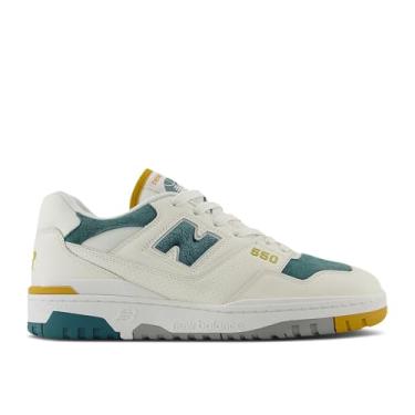 Imagem de New Balance Tênis masculino 550, Biqueira verde/mostarda, 43