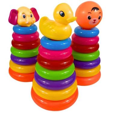 Imagem de Torre Didática Grande Brinquedo Pedagógico Para Bebê Infantil - TORRE 