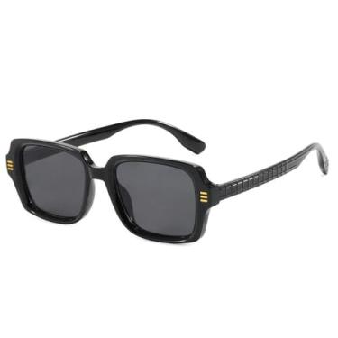 Imagem de HPIRME Óculos de sol rebite masculino feminino quadrado óculos de sol proteção UV protetor solar, 1, tamanho único