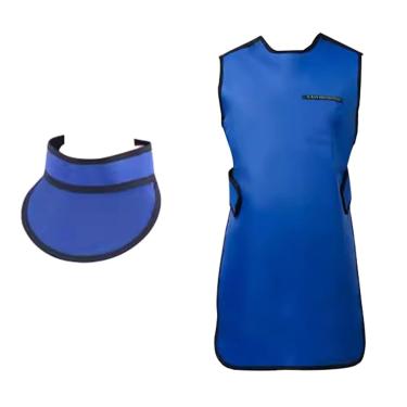 Imagem de Avental De Chumbo Avental De Chumbo Colarinho De Chumbo, Conjunto De 2 Peças De Traje De Chumbo, Material De Borracha De Chumbo Roupas De Chumbo, Vestido De Chumbo Para Sala De, Blue, 0.35mmPb