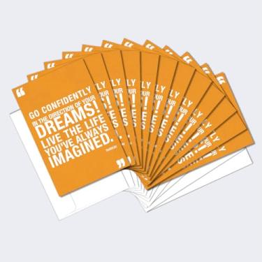 Imagem de Tree-Free Greetings Go Confidently Cartões em branco com envelopes, todas as ocasiões (12 unidades), citação inspiradora de Henry David Thoreau, FS6676 (66676)