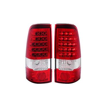 Imagem de Anzo USA Conjunto de luz traseira de LED 311010 Chevrolet/GMC vermelho/transparente - Vendido em pares)