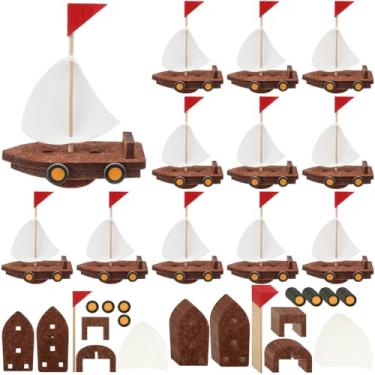 Imagem de Hahafelt Kit de artesanato de barco flutuante 3D, kit de artesanato de barco flutuante, modelo de barco faça você mesmo, montar um brinquedo de barco modelo para projetos faça você mesmo, presente